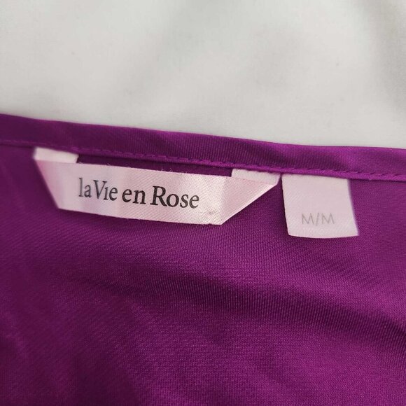 Vintage silky milkmaid slip dress with ruffles ✦ purple and black mini night gow - Picture 8 of 14